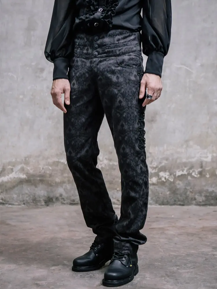 Men's Pants, Formal Trousers, Tuxedo Pants ~ Groom, Wedding, Anime, Victorian Costume, Party, Unique ~ Big & Tall ~ Size Small to 4XL