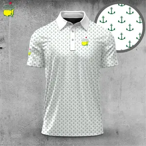 White Anchor The Master Pattern Golf Polo Shirt Fan-made 2026 Short Sleeve Golf Print Outdoor