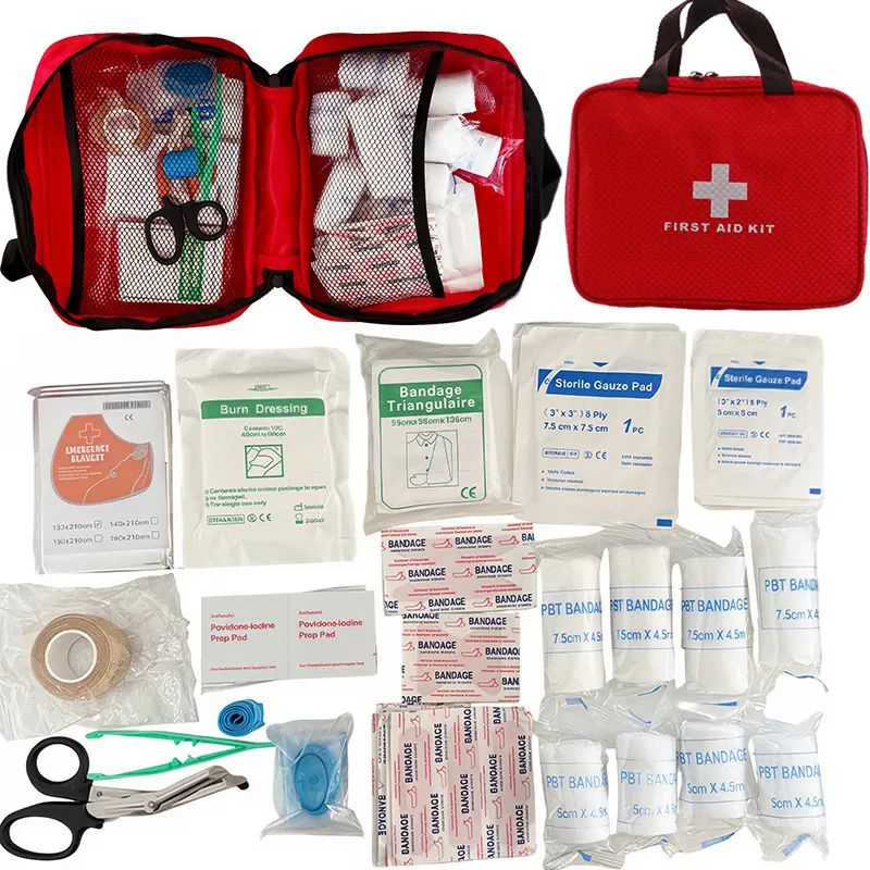 160 Piece First Aid Kit, Premium Waterproof Compact Trauma Medical Kits for Any Emergencies, Ideal for Home, Office, Car, Travel, Outdoor, Camping, Hiking, Boating,Gift for Families