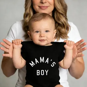 Mama's Boy Baby Bodysuit | "Mama's Boy" Infant Romper | Mommy's Boy Gift for Baby Boys
