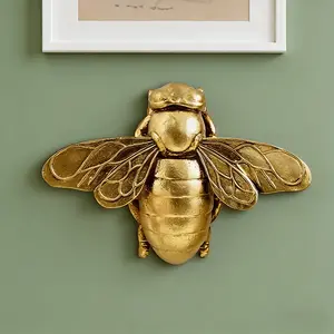 Golden Bumblebee Large Wall Decor Art Piece Hanging Ornaments Hangable Decoration