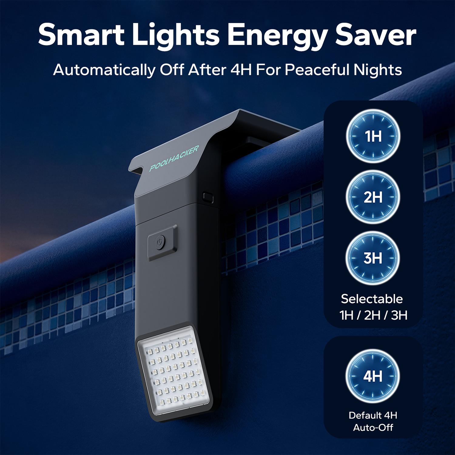 Poolhacker Poolside Solar light, for Inground & Above Ground Pool,Submersible Pool Lights with Remote, Waterproof Design (Black, 1 Pack)Decorative  Lighting