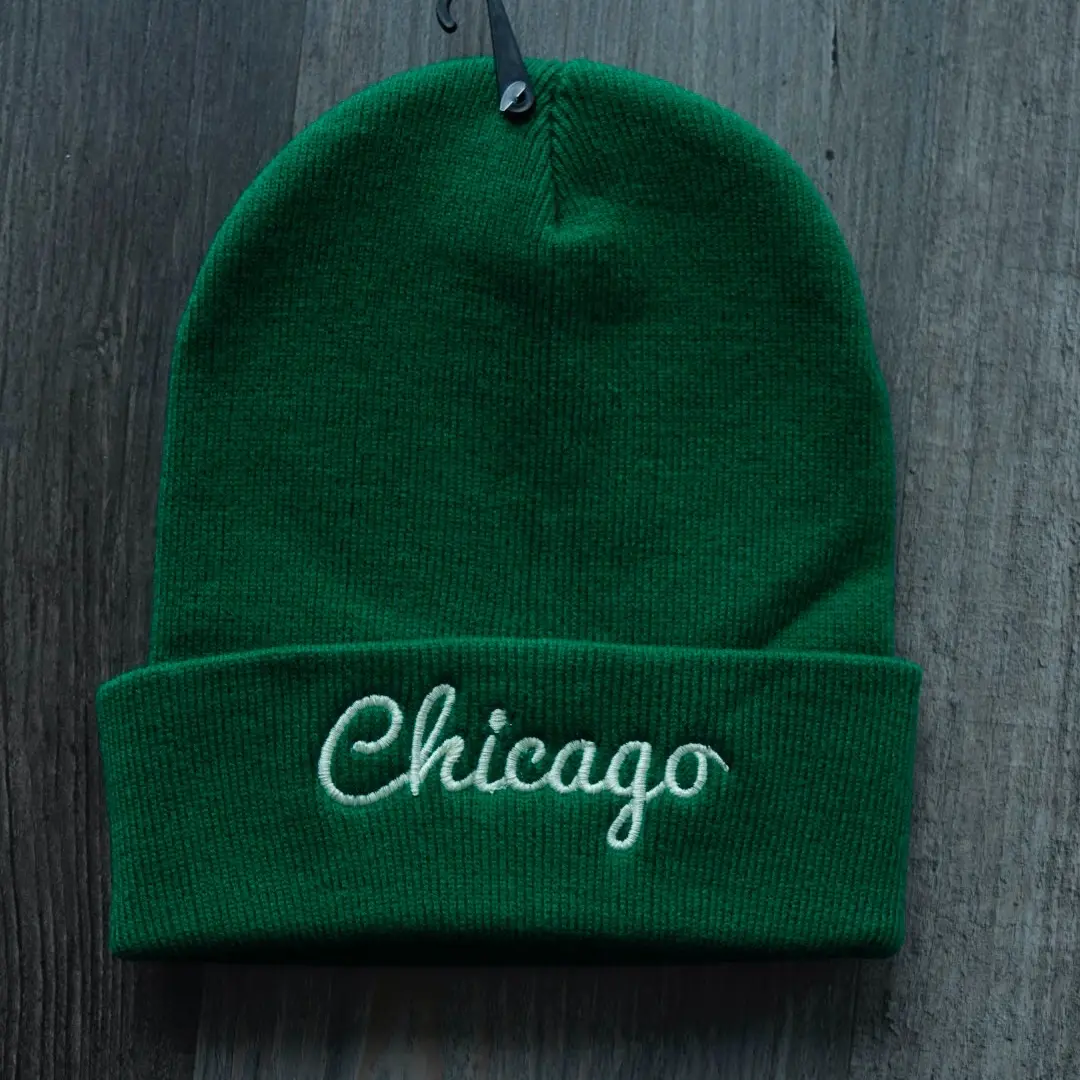 Green Chicago Beanie