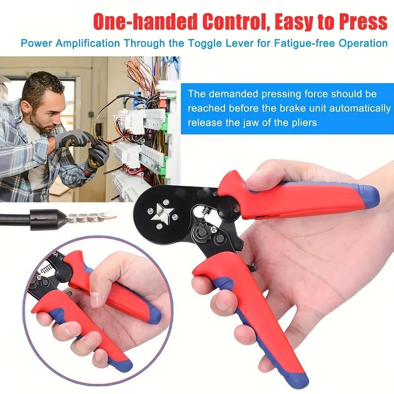 Multifunctional Wire Terminal Crimping Tool Kit with 1200 Pieces, Durable Carry Box, Ergonomic Design for DIY Projects, Heavy-Duty Wire Pliers, Hand Tool for Vlogging Tasks