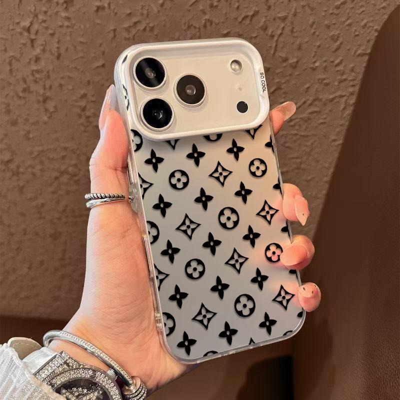Classic Floral Patterns TPU Laser Craft Phone Case for iPhone 17 16 15 14 13 12 11 Anti-Drop Protective Cover