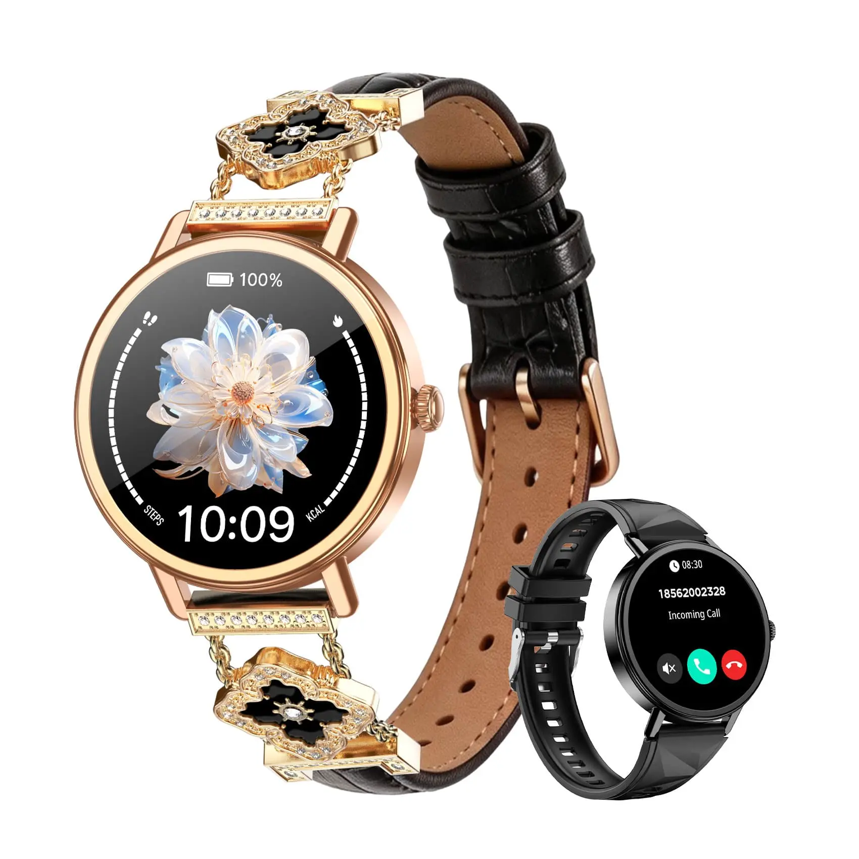 2026 Elegant Smart Watch for Women, HD Touch Screen, Message Notifications, Sports Tracking & Long Battery Life，100+ Workout Modes, Compatible with iOS Android