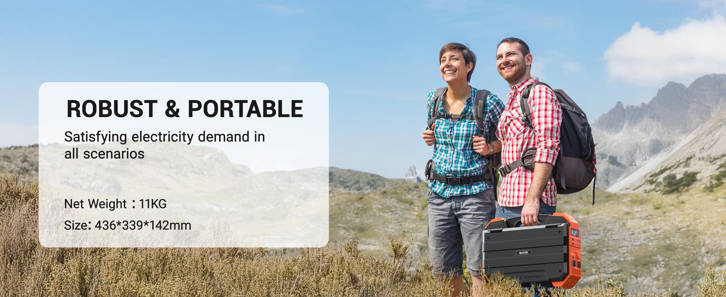 BLAVOR 1600W (Peak 3200W) Portable Power Station with Built-in Solar Panel, 1024Wh LiFePO4 Battery, 100W USB-C Fast Charge, Solar Generator for Home Backup, Camping, Power Outages & RV