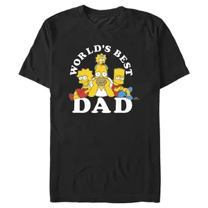 Men's The Simpsons Homer Family World's Best Dad T-Shirt