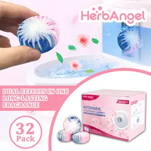 32 Dual Color & Dual Effect Automatic Toilet Bowl Cleaners Tablets （home essentials）  Effective Cleaning Solution