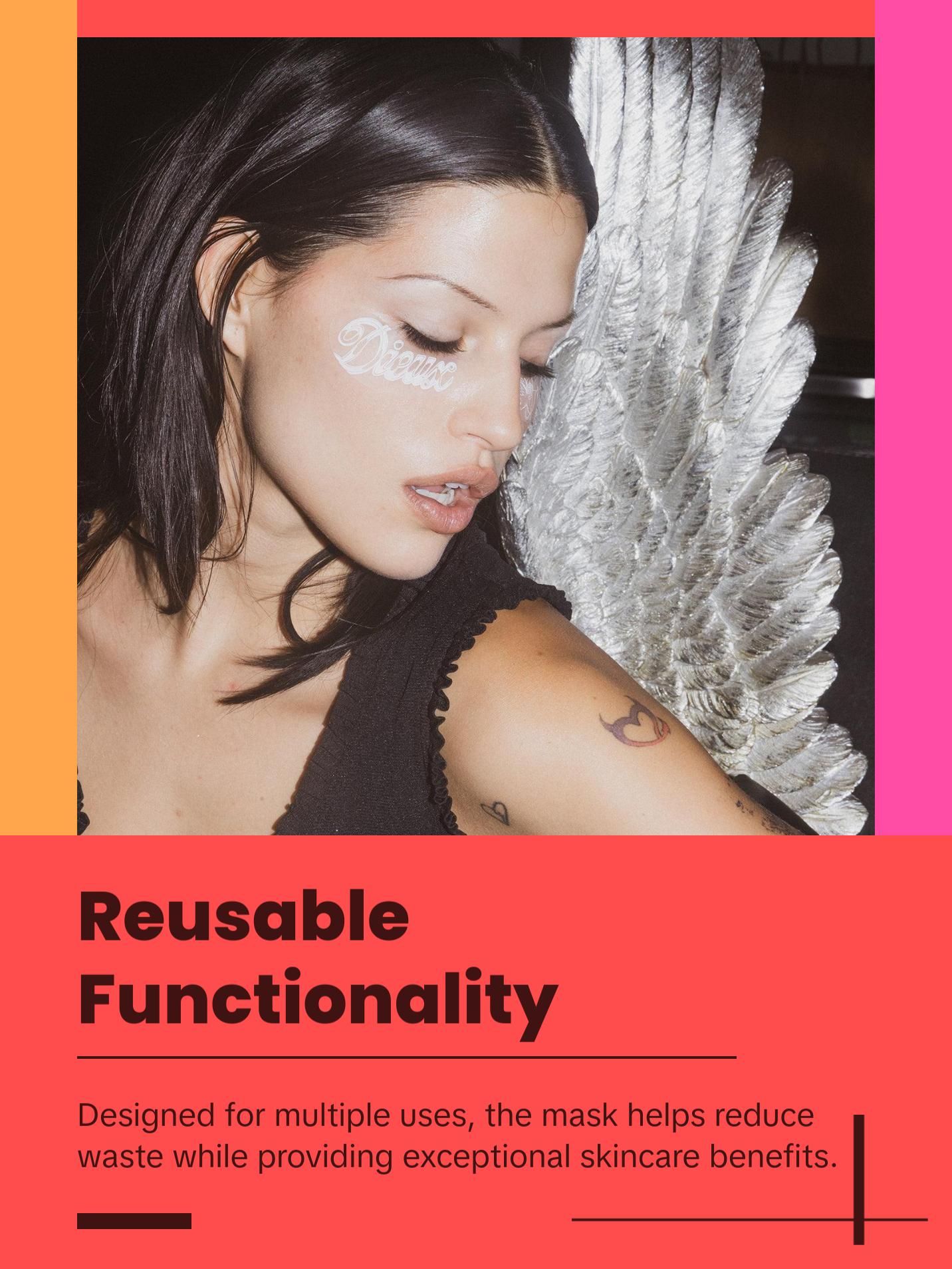 Tattoo Forever Eye Mask - 100% Silicone Eye Masks for Under-Eye Hydration - Reusable, Durable, & Lightweight for Eye Gels & Eye Serums