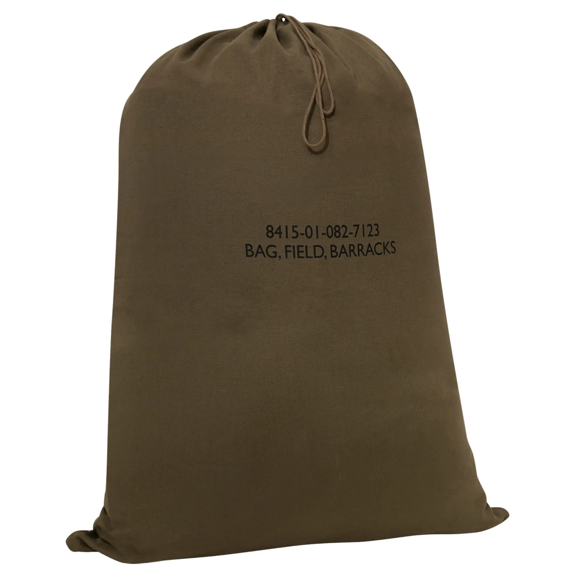 Portable Olive Drab Tactical Military Cotton Canvas Barracks Bag, GI-Style Drawstring Laundry Duffle Sack, Heavy-Duty Wash Bag (18" x 27"), Wash Bags
