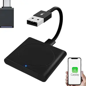 Wireless CarPlay Adapter, Wired to Wireless 5.8GHz WiFi Bluetooth, Plug & Play Auto Connect, for 2016-2025 Factory CarPlay Cars & iPhone iOS 10+