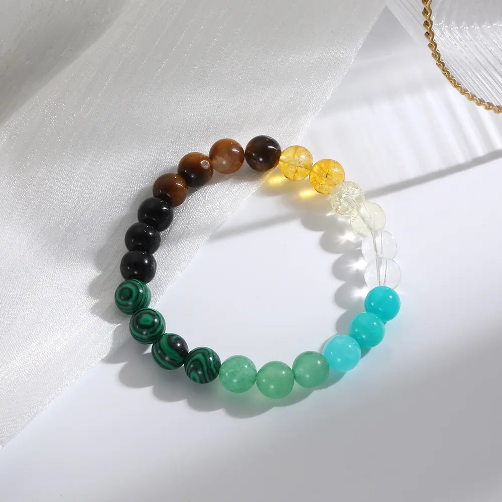 1pc  Money Attraction Bracelet  Green Aventurine & Tiger Eye Bracelet – Lucky, Wealth, Energy And Prosperity Jewelry Money Attraction Crystal Bracelet   Fashion gifts Perfect Gift for Her