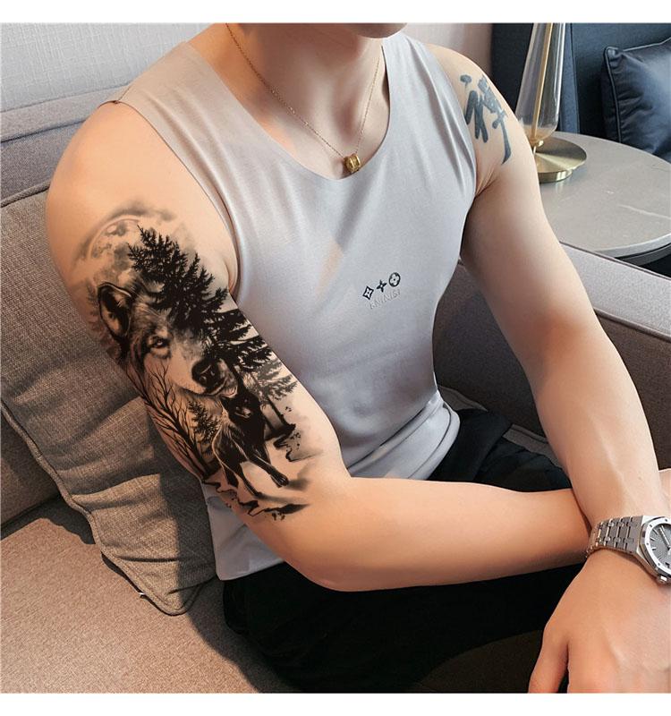 76 Sheets Large Black Temporary Tattoo Stickers - Tribal Wolves, Tigers, Lions, Snakes, Skulls, 12 Fake Tattoo Stickers for Men & Women Arm Designs 76 Sheets Large Black Temporary Tattoo Stickers - Tribal Wolves, Tigers, Lions, Snakes, Skulls, 12 Fake Tattoo Stickers for Men & Women Arm Designs