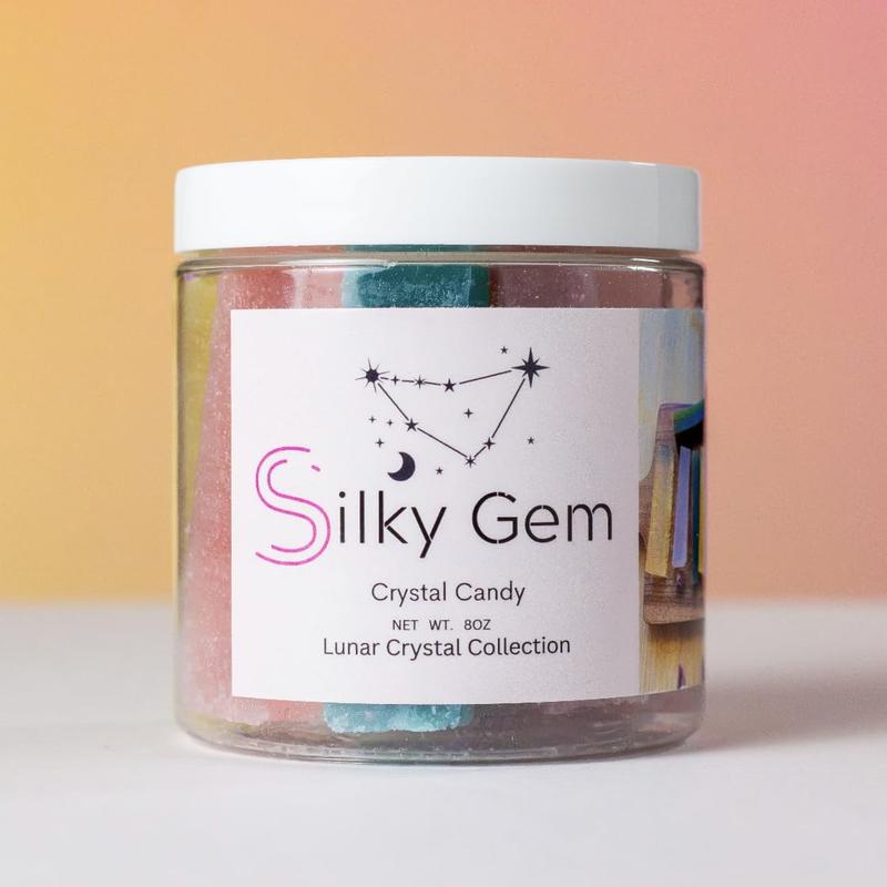 Silky Gem Lunar Crystals – Traditional Vietnamese Lunar New Year Candy – Crunchy Outside, Soft Inside – 10-12 Pieces in 8 oz Jar – Vegan, Gluten-Free,halloween candy Made in the USA