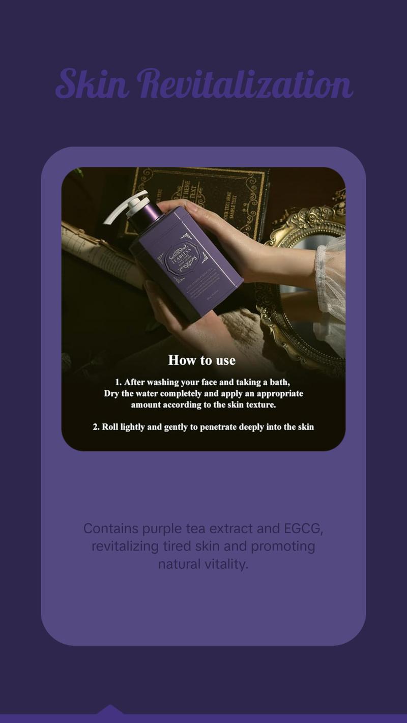 TEABLESS Perfume Body Lotion Sage Amber Scent, Herbal Ceramides, Anthocyanins,Soothe&Moisturize the skin. 16.9Fl Oz 480g