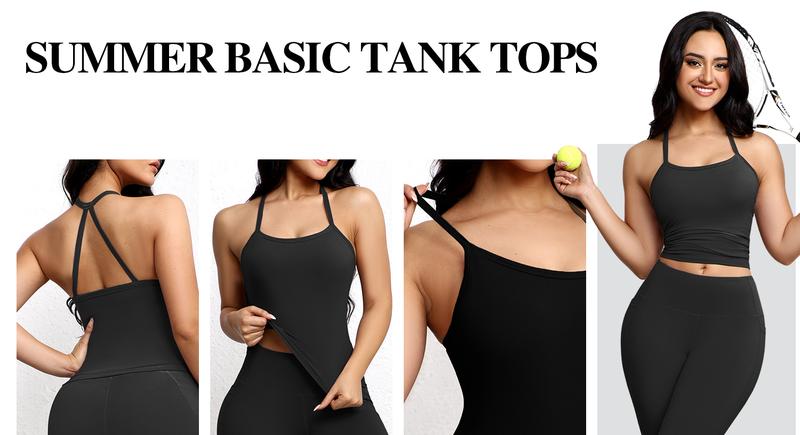 CHRLEISURE 3PCS Tank Top for Women Yoga & Fitness Stretch High Elasticity Breathable Comfortable Back Cross Design Vest