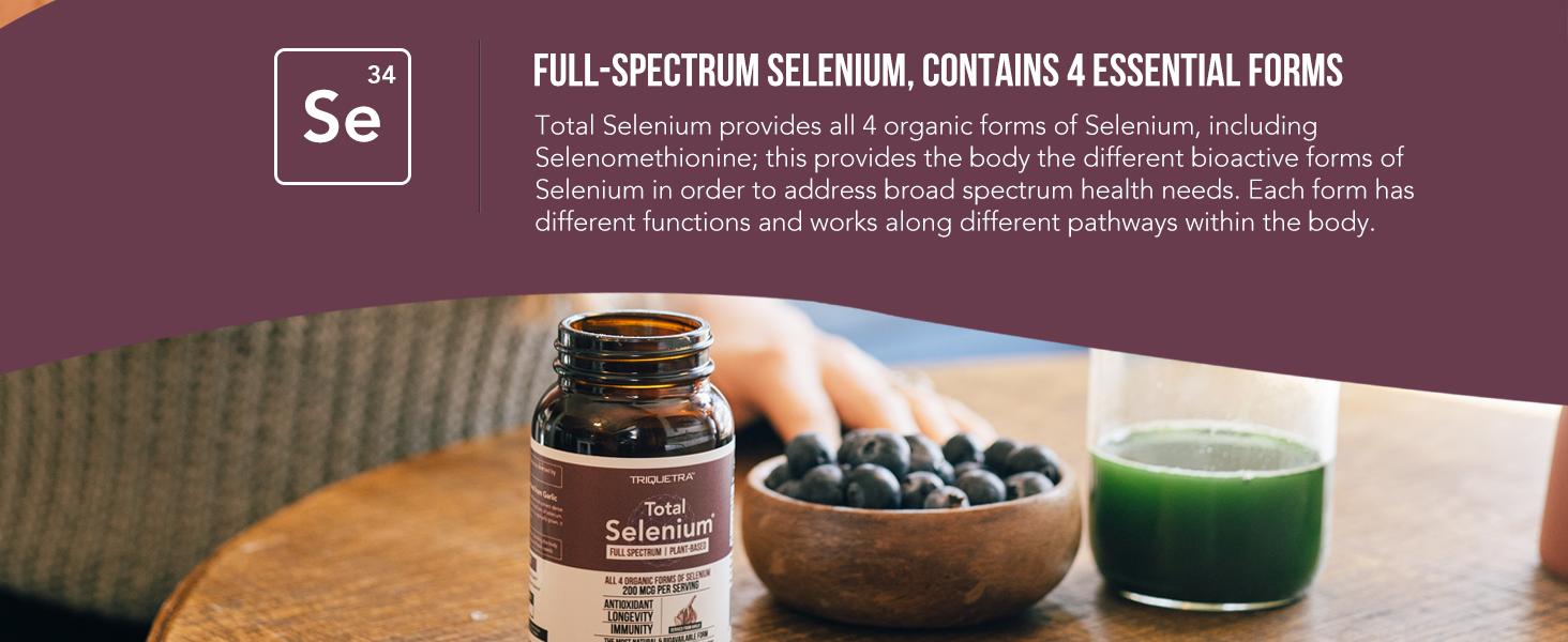 Total Selenium (200 mcg) - Plant-Based Selenium Supplement Edible Healthcare Dietary