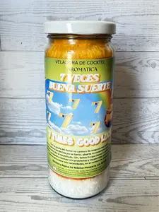 Cera de Palma de Coco 7 Veces Buena Suerte Veladora / 7 Times Good Luck (Coconut Palm Wax Candle)