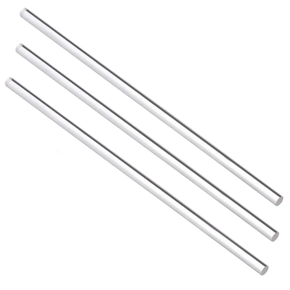 3 Pack Clear  Rods - 12 Inch Length, 1/2 Inch Diameter, Round  Dowel Sticks for DIY Crafts, Party Decorations, and Gardening Projects
