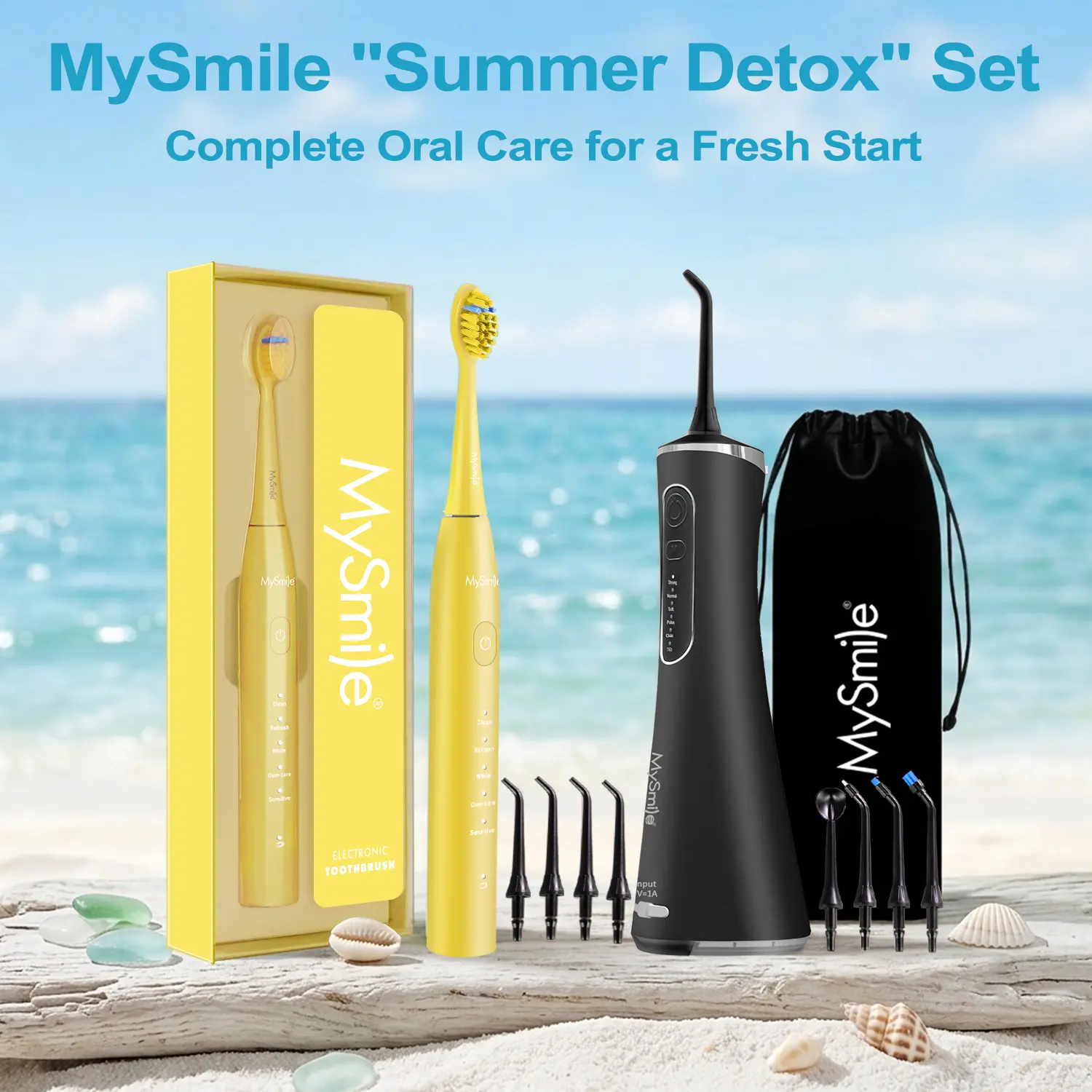 The "Summer Detox" Set - Cordless Select Water Flosser & Essential Electric Toothbrush COMBO
