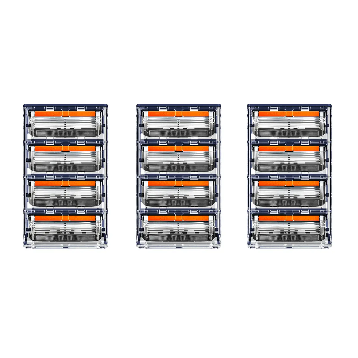 Dollar Shave Club Men's Signature 6 Blade Razor Refills – Disposable Stainless Steel Razor Blades with Lube Strip for Smooth Shaving, 12-Pack