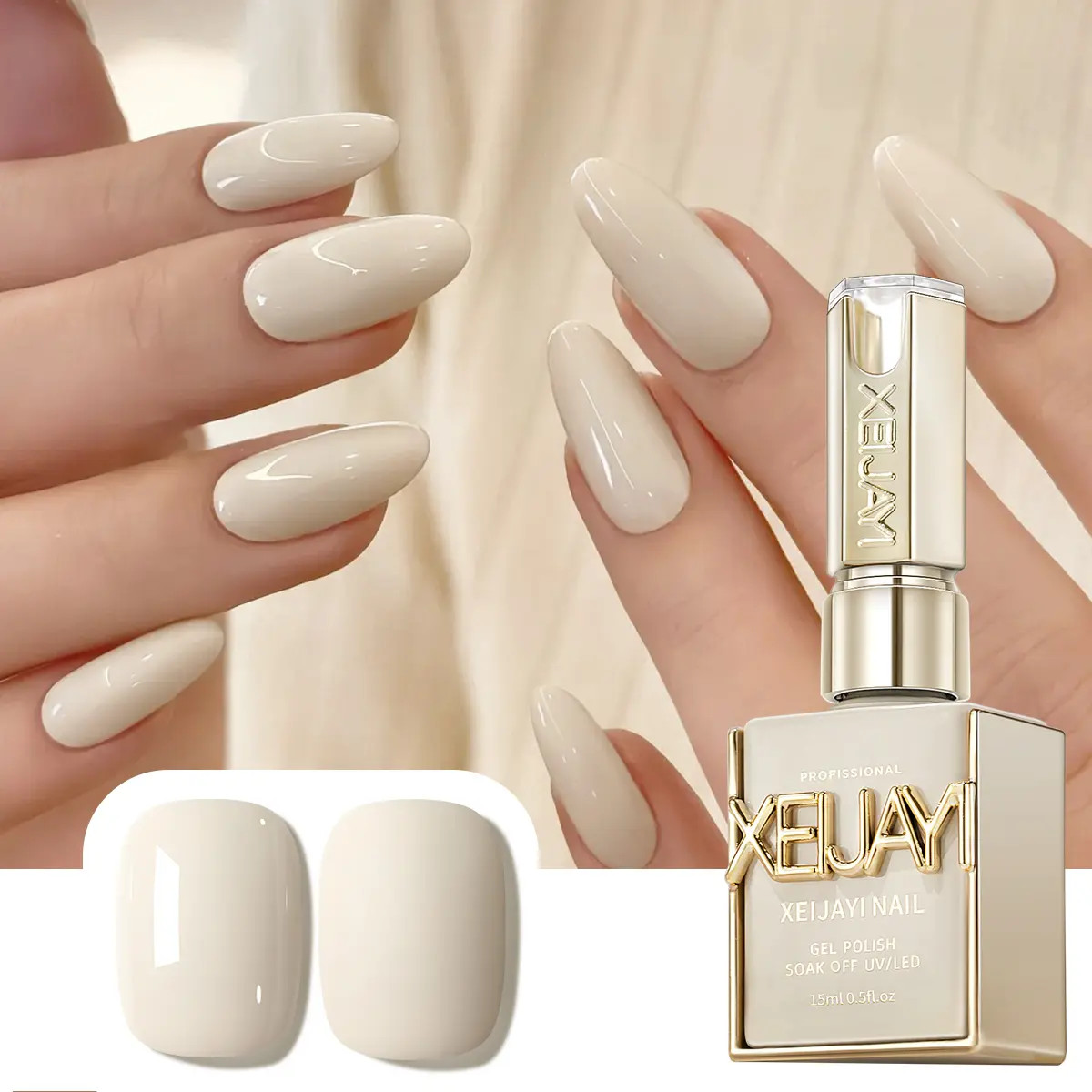 1PC 15ML Milky White Gel No. 62 Nail Polish - High Saturation, Long-Lasting, Lamp Needed, Alcohol-Free for DIY & Salon Use Manicure Cutics, Nail Art, Cosmetic