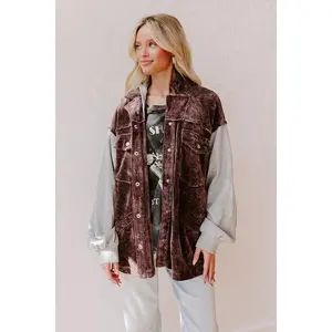 Trailside Talks Chenille Sweater in Dark Purple