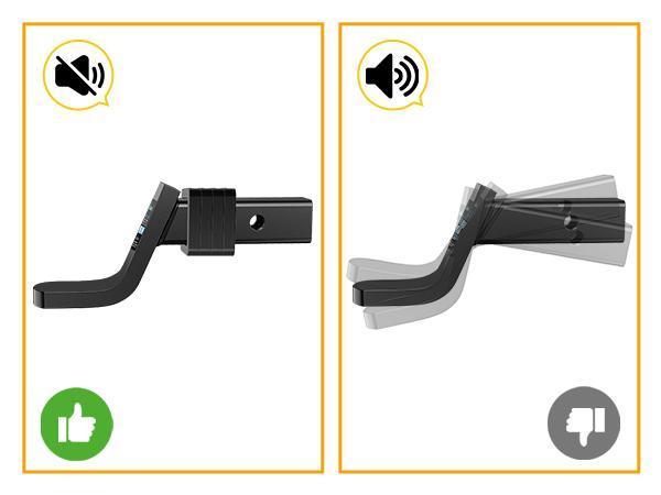 Nilight 2.5Inch Hitch Receiver Silencer Pads (4 Pack) - Red - Universal Fit for Trailer Hitches