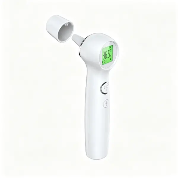 Medical Digital Infrared Ear-Forehead Thermometer with Digital Scan, Quick Reading, Silent Mode, Backlit LCD Screen, Switchable °C/°F Settings for All Ages (Single Unit)