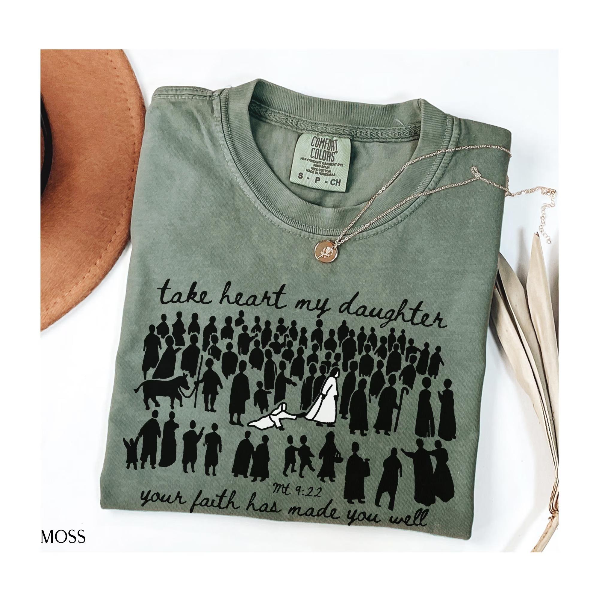 Comfort Colors Christian Graphic TShirt, Scripture Verse Shirt, Bible Verse Shirt, Woman Touches Jesus Christian Shirt For Women, Jesus Shirt Faith Shirt