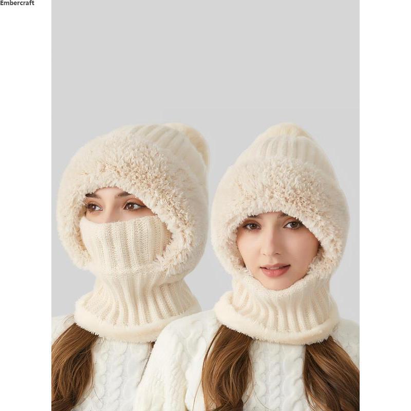 Winter Knit Beanie Hat for Women – Cozy Pom Pom Beanie with Heart Design, Soft Thick Wool Bonnet Cap, Solid Color Fashion Accessory for Daily Wear, Travel, Outdoor & Cold Weather Looks