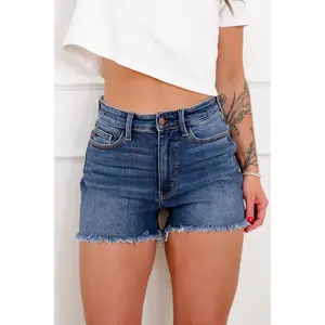 Judy Blue Dark Wash Slim Shorts