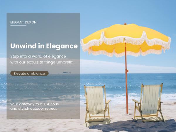 PHI VILLA 7ft Patio Beach Umbrella with Fringe, UPF 50+ Canopy, 8 High Wind Proof Fiberglass Ribs, Fully Assembled, Carry Bag Available Outdoor Aesthetic Round, PHI VILLA 7ft Patio Beach Umbrella with Fringe, UPF 50+ Canopy, 8 High Wind Proof Fiberglass Ribs, Fully Assembled, Carry Bag Available Outdoor Aesthetic Round,