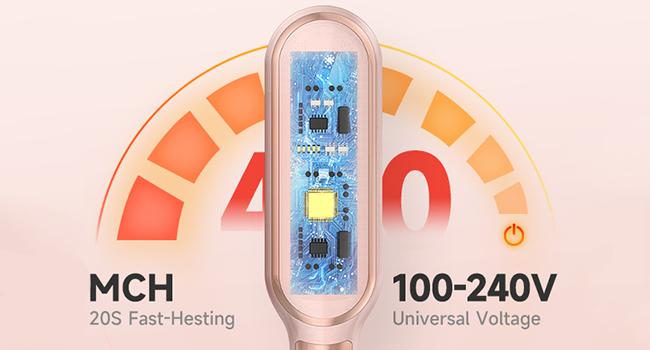 Terviiix Frizz Buster Ionic Hair Straightening Brush - Smooth Hair in Seconds, 450°F in 20S, 13 Heat Settings Adjustable