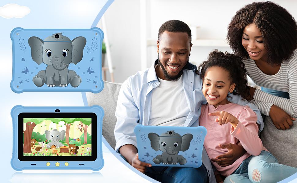 Redbeat B1 Kids Tablet: 6GB (2+4)RAM + 32GBROM expandable to 1 TB, built-in stand, 3G network, parental controls, 5G Wifi, eye health mode, drop-resistant design.for New Year, birthdays,or holidays, Gifts.pritom teléfono Cellphone Smartphone