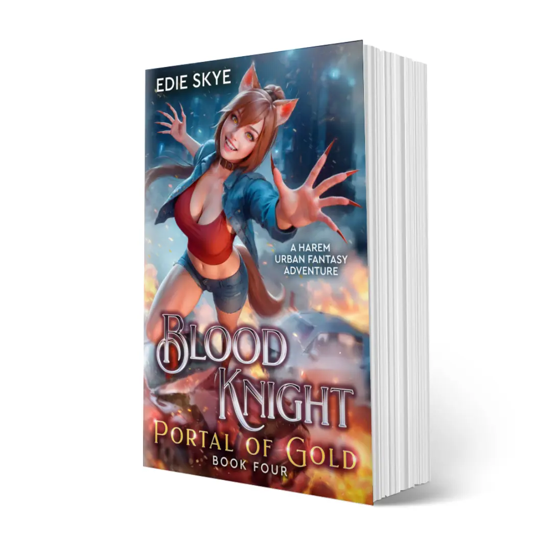 (Damaged Edition) Blood Knight: Portal of Gold (Blood Knight #4) Signed Paperback - Harem Urban Fantasy Adventure Romance for Men