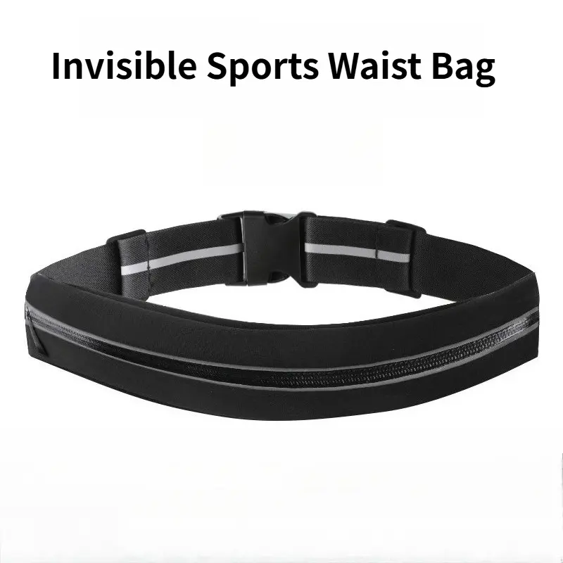 Slim Fit Waterproof Unisex Running Belt Waist Bag with Phone Slot - Anti-Sweat, Invisible, Comfortable Outdoor Gear for Running, Cycling, Activewear Enthusiasts