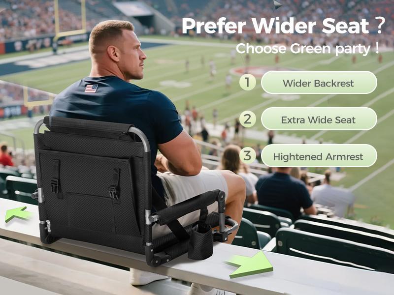 Phivilla Home Stadium Seat for Bleachers Portable Outdoor Floor Folding Stadium Chair with Armrest, Back Support, Cup Holder, Mesh Bag and Hide Hooks Phivilla Home Stadium Seat for Bleachers Portable Outdoor Floor Folding Stadium Chair with Armrest, Back Support, Cup Holder, Mesh Bag and Hide Hooks