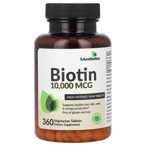 Futurebiotics Biotin, High Potency, 10,000 mcg, 360 Vegetarian Tablets