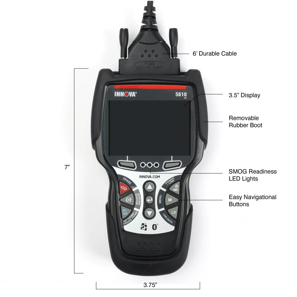 INNOVA 5610 OBD2 Bidirectional Scan Tool for OEM Codes with Manufacturer Warranty Easy-to-Use Design Car Diagnostic Scanner