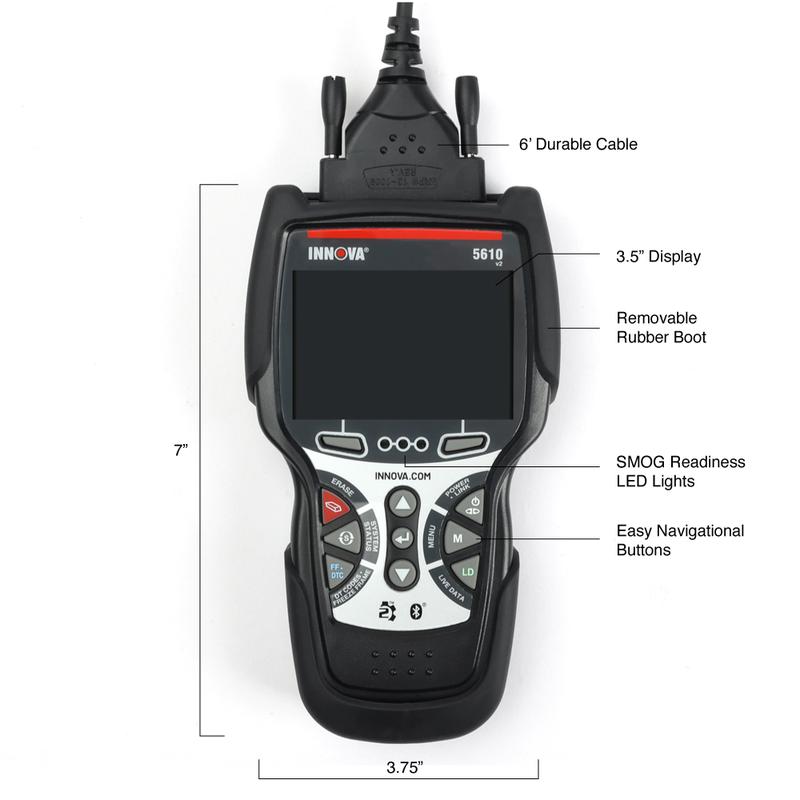 INNOVA 5610 OBD2 Bidirectional Scan Tool for OEM Codes with Manufacturer Warranty Easy-to-Use Design Car Diagnostic Scanner