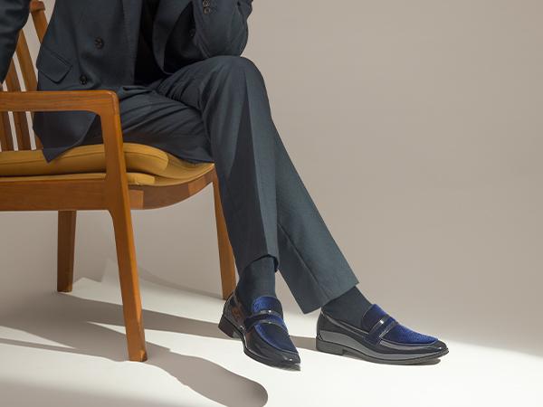 Bruno Marc [Everett] Men's PU Leather Slip-On Loafers Footwear Walking Shoes Elegant Shoe Flat