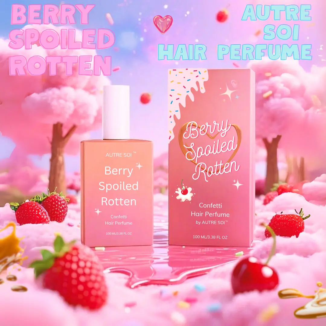 AUTRE SOI Berry Spoiled Rotten Confetti Hair Perfume 100ML Sweet Fruity Cotton Candy Scent for All Hair Types Alcohol-Free Natural Formula Nourishing Conditioning Fragrance Long Lasting