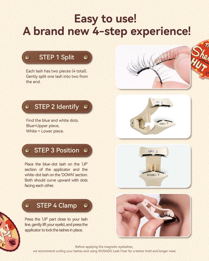 WOSADO Zootopia II Limited Edition Soft Magnetic Eyelashes All-in-One Box Waterproof Reusable Glue-Free Makeup Cosmetic Natural Style 4 Pieces Set Storage