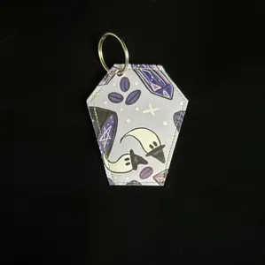 Handmade Coffin shaped Ghost Key chain