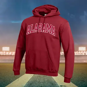 Red Champion Alaabama Crimson Tide Mens Crimson Arch Name Long Sleeve Hoodie, Gameday Shirt, Unisex Streetwear Shirt, Gift for Fans Menswear Pullover Pullover Casual