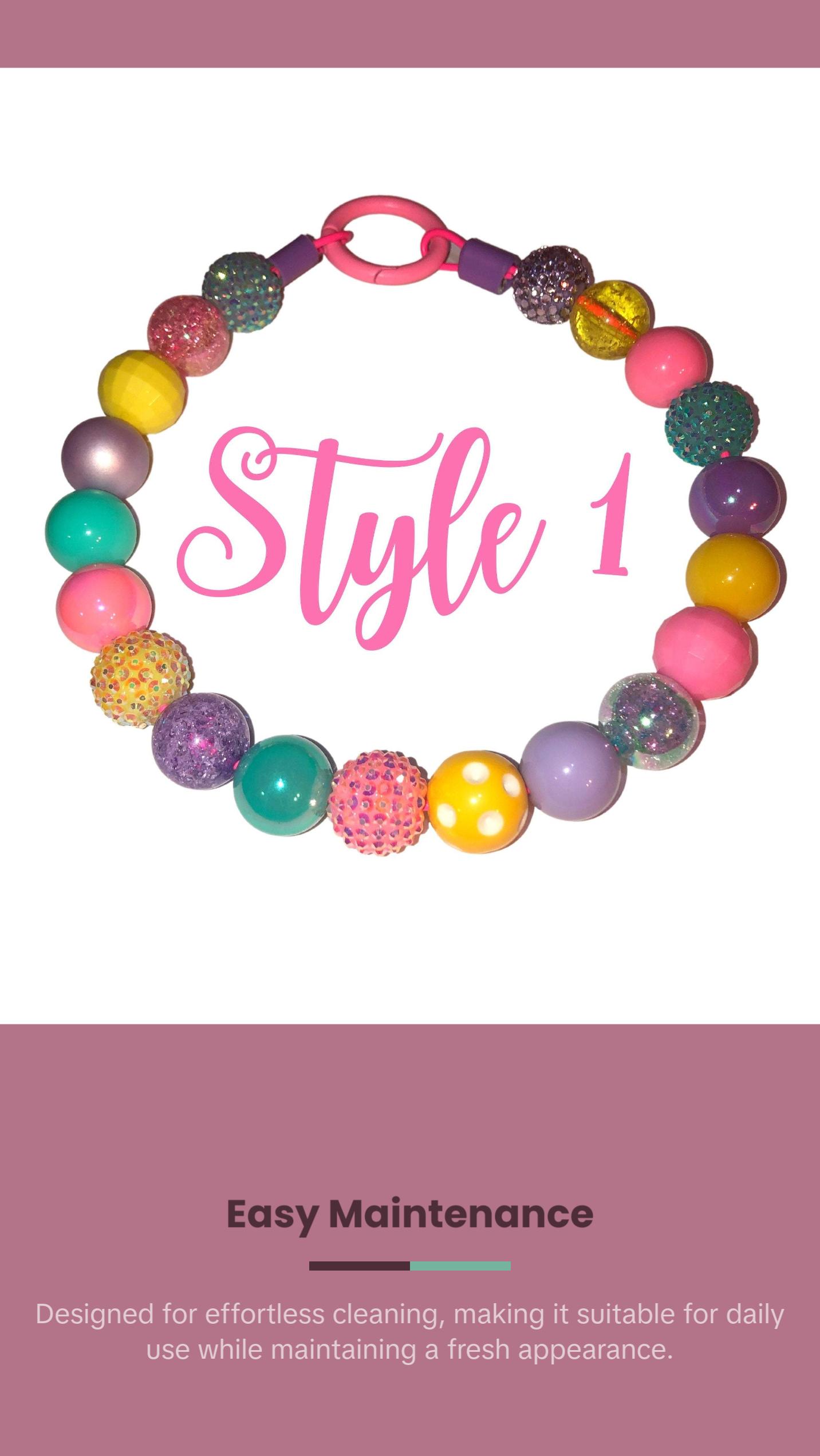 The Layla Beaded Dog Collar | Durable Dog Necklace | Designer Pet Jewelry | Colorful Spring Easter Collar | Charm | Pearl Bead Collars