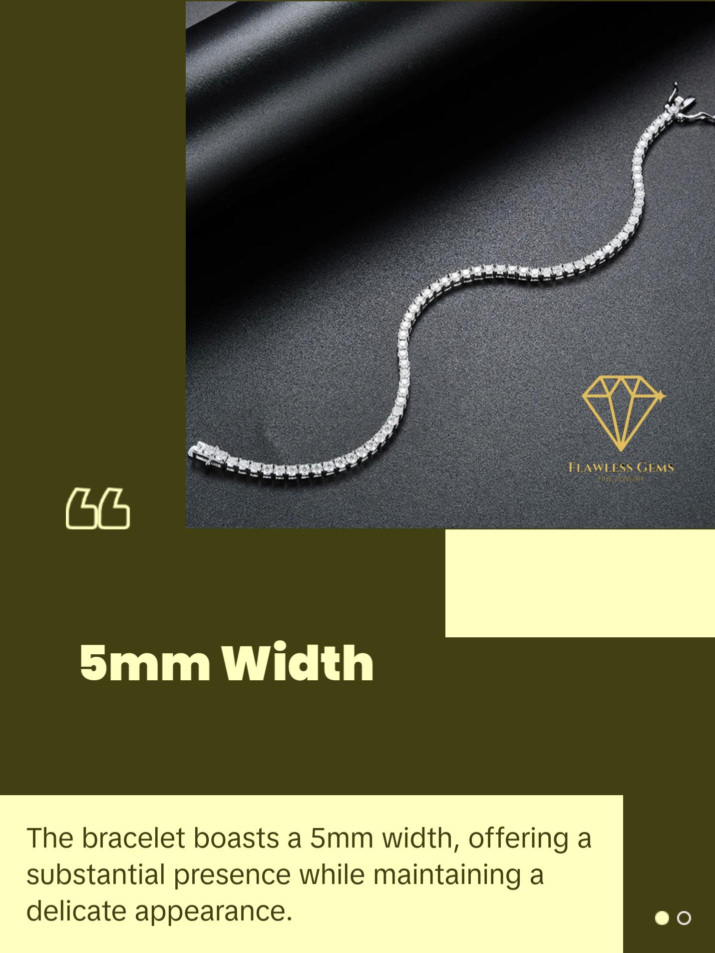 Sterling Silver VVS Tennis Bracelet