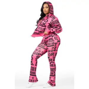 Rikelle Hot Pink Printed Track Set